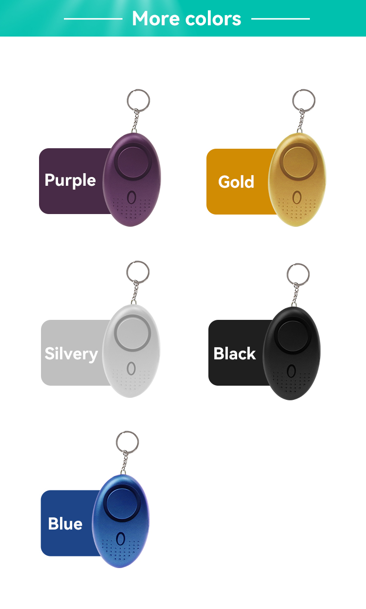 Personal Alarm,JW1509,64x40x21.5mm,Black/White/Blue/Purple/Golden