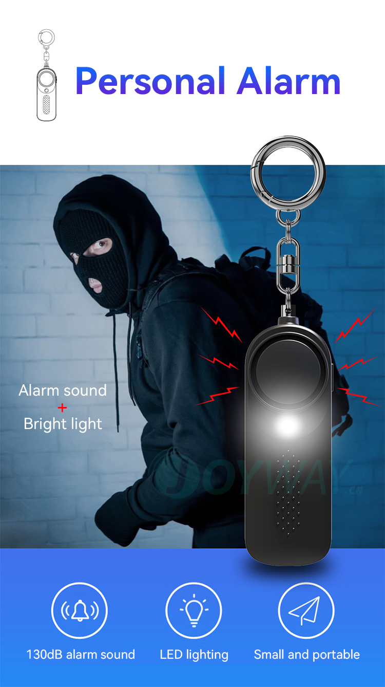 Personal Alarm,JW1507,88x31x20mm,Black/White/Blue/Pink/Purple